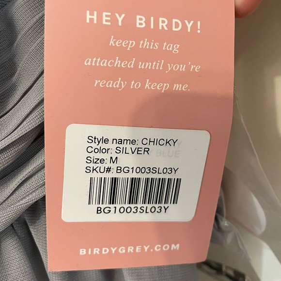 NWT Birdy Grey Chicky Convertible Dress. Silver Mesh. Medium - unaltered - Picture 10 of 10